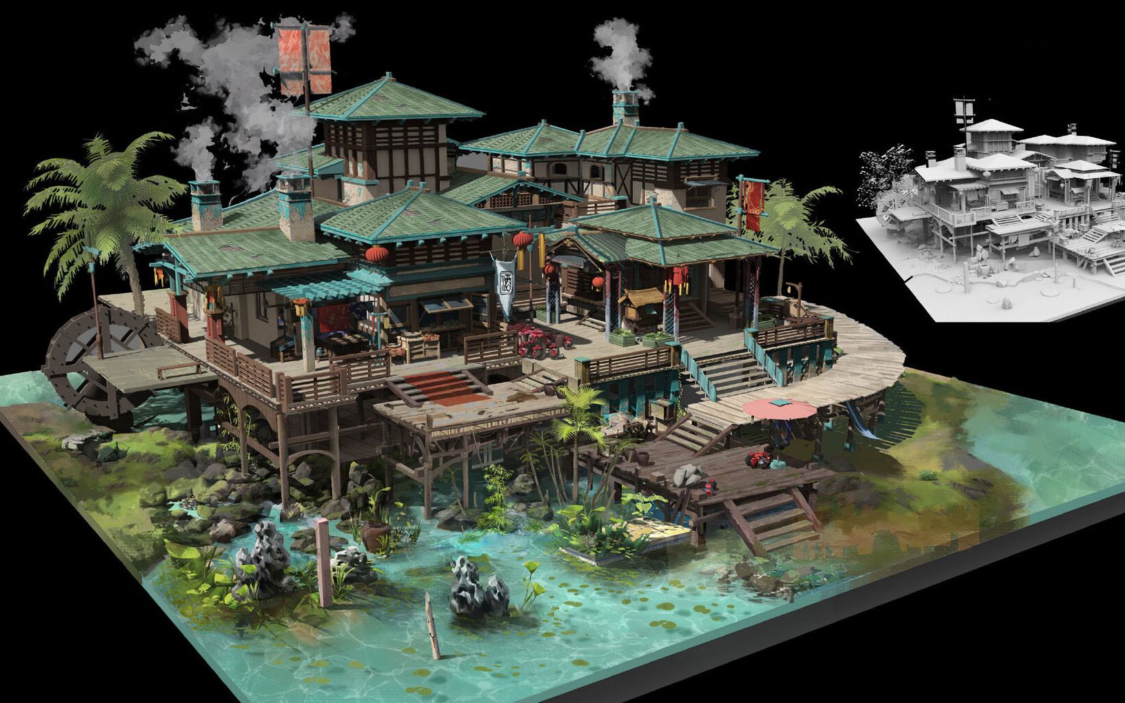 3Dmax打造逼真游戏场景，游戏论坛探讨